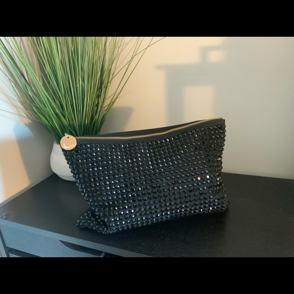 Black sparkly clutch from Neiman Marcus